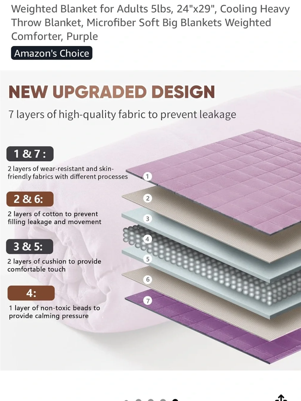 Purple Microfiber Weighted Blanket